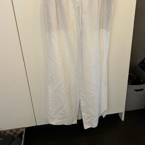 White Linen Drawstring Trousers from Artizia - Picture 2 of 4